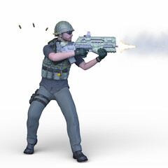兵士　3DCGレンダリング