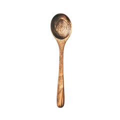 Isolated Textured Wooden Spoon