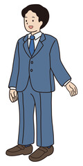 スーツの男性のベクターイラスト	
