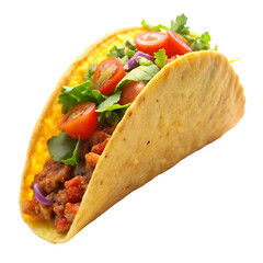 Taco isolated on transparent background
