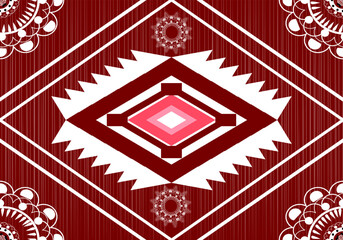 Nevajo Tribal Vector Pattern, Native American Ornament, Southwestern Ethnic Ornament, Boho Geometric Ornament, Vector Seamless Pattern, Mexican Blanket, Carpet, Woven Rug Illustration