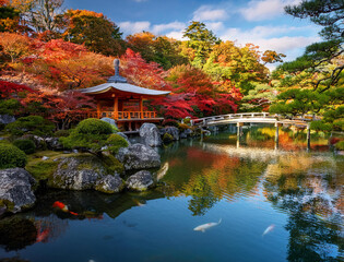 Fototapeta premium Generated image 秋の日本庭園