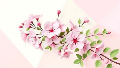 Obraz premium Delicate Pink Blossoms Branching Out Beautifully