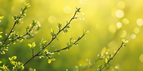 Springtime Awakening: Fresh Green Leaves