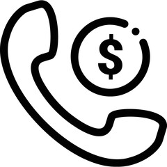 Pay per Call: Phone with Dollar Icon