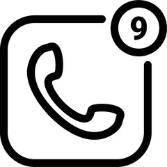 Missed Calls Icon: Phone with Notification Bubble