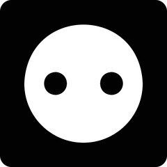 Electrical outlet, flat design, isolated
