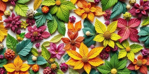 Naklejka premium Abstract Herbal Designs for Educational Resources