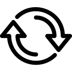 Rotation Icon, Repeating Arrows
