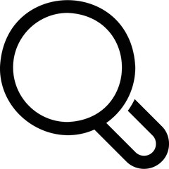 Zoom icon, glass magnifier