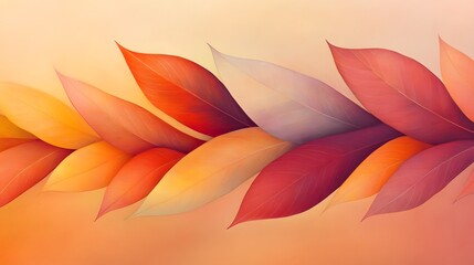 Obraz premium Colorful Autumn Leaves in Gradient Shades for Nature Background