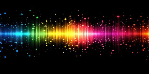 Vibrant Rainbow Soundwave Abstract