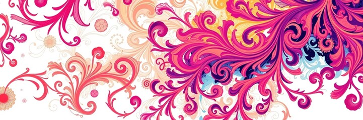 Fototapeta premium Baroque Scrollwork Backgrounds for Father's Day Celebrations
