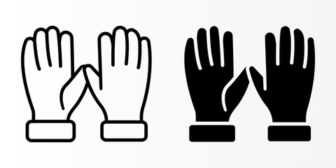 Gloves icon set. Gloves sign. for mobile concept and web design. vector illustration on white background