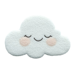 A cute, smiling cloud character, perfect for children's illustrations and playful designs.