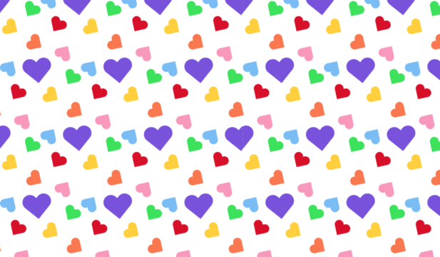 Love valentine's background with Colorful hearts. Colorful Hearts Pattern Background. Best for Valentines day wish.