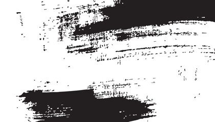 Black brush strokes on white background. Abstract Monochrome Grunge Background. Brush stroke paint texture background. 