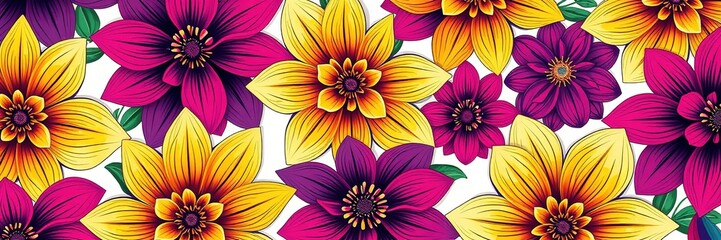 Obraz premium Elegant Floral Line Art with Expressive Brushstrokes