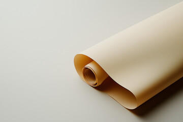 Sanfte Farbt&ouml;ne von gerolltem Papier auf n&uuml;chternem Hintergrund

