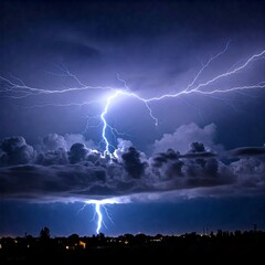 lightning in the sky