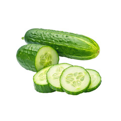 Modern Minimalist Fresh Cucumber with Slices
