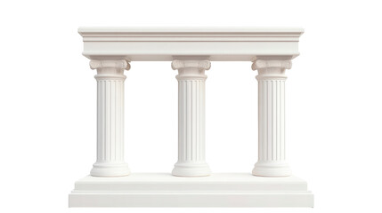 Obraz premium Ancient classical marble column with transparent PNG background
