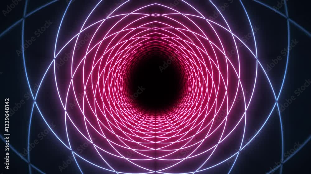 Poster vj loop of 3d 80s synthwave neon retro background loop/ animation of an abstract 80s synthwave retro