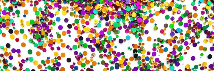Mardi Gras Bead and Sequin Pattern - Torn and Textured Design