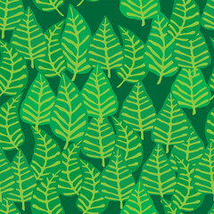 Vector Seamless Tropical leaves wallpaper, luxury nature leaves, golden banana leaf, hand drawn outline design for fabric, print, cover, banner and invitation