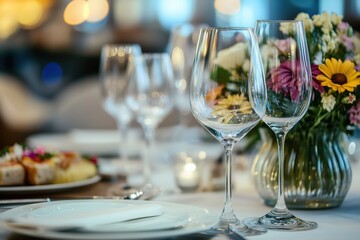 a trendy restaurant with fine cuisine and excellent service