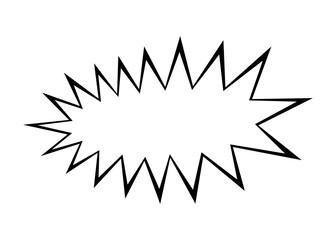 Comics book template. Speech bubble elements in cartoon design, isolated on white background. Vector illustration