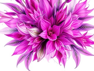 Pink and Purple Abstract Floral Design Pattern
