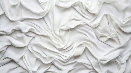 Obraz premium Elegant Draped White Fabric Texture: Soft, Luxurious Textile Background