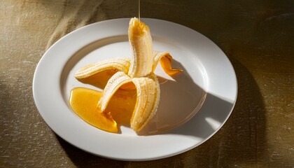 蜂蜜を掛けられているバナナ