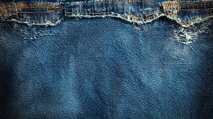 Distressed Denim Texture Background Blue Jeans Fabric