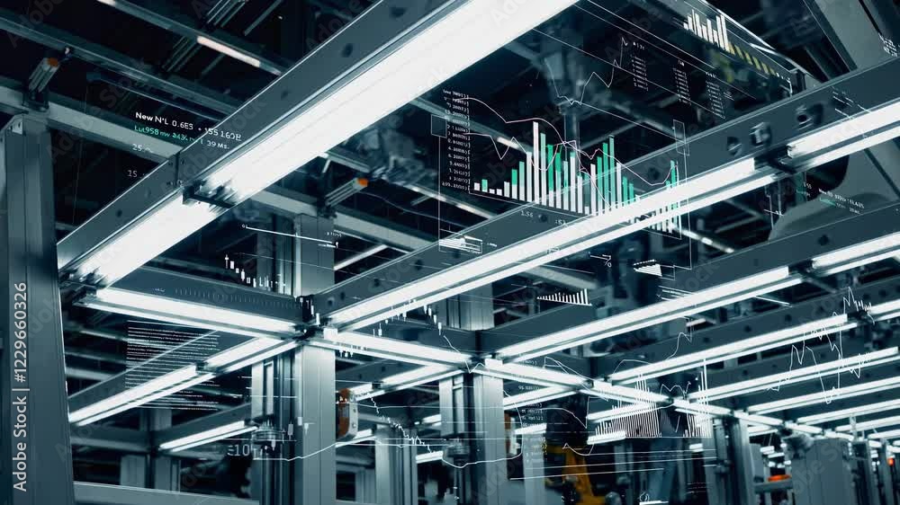 Leinwandbilder Exploring a futuristic workspace with holographic displays and advanced VFX technologies in a high-tech facility