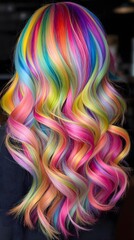 Fototapeta premium colorful wavy hair