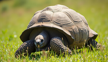 Fototapeta premium galapagos tortoise in the wild 
