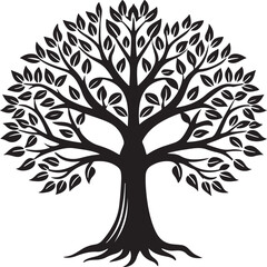 Obraz premium tree silhouette vector