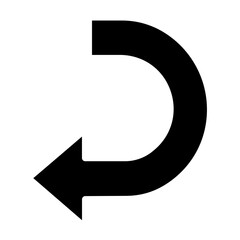 Vector Design Turn Left Icon Style