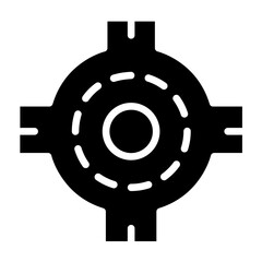 Vector Design Roundabout Icon Style