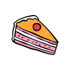 cheesecake valentine doodle illustration hand drawn