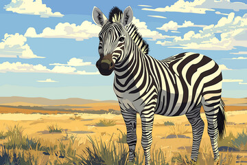 Naklejka premium International Zebra Day illustration.