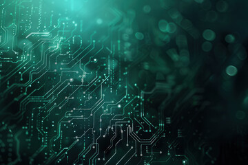 This visual depicts an abstract technology background with intricate circuit patterns and glowing gradients, ideal for enhancing digital interfaces and websites focused on innovation.