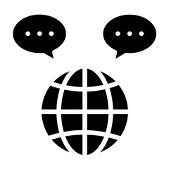 Vector Design Global Chat Icon Style