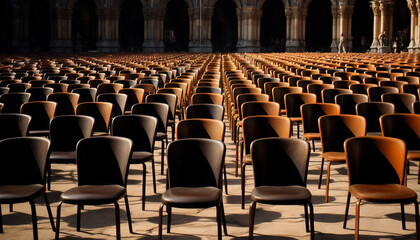 rows of chairs