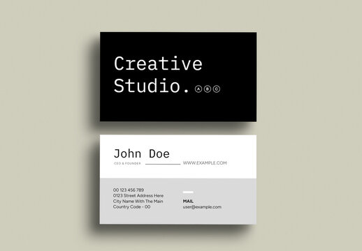 Professional Business Card with Clean Layout