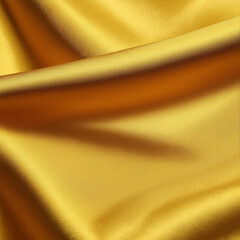Golden silk, satin close up. Fabric texture