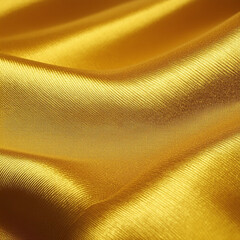 Golden silk, satin close up. Fabric texture