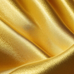 Golden silk, satin close up. Fabric texture